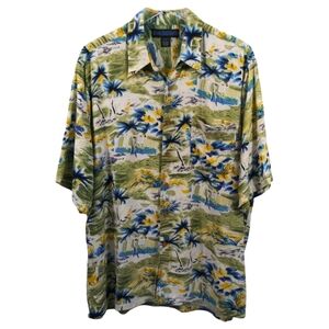Hawaiian Print Shirt Sz L